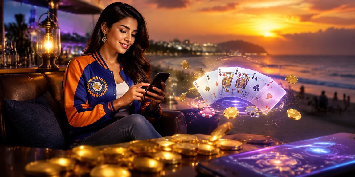 Live cricket betting in Chennai with smartphone and stadium view