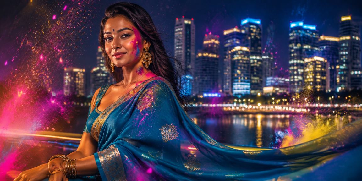 VIP player receiving bonus in traditional Indian attire