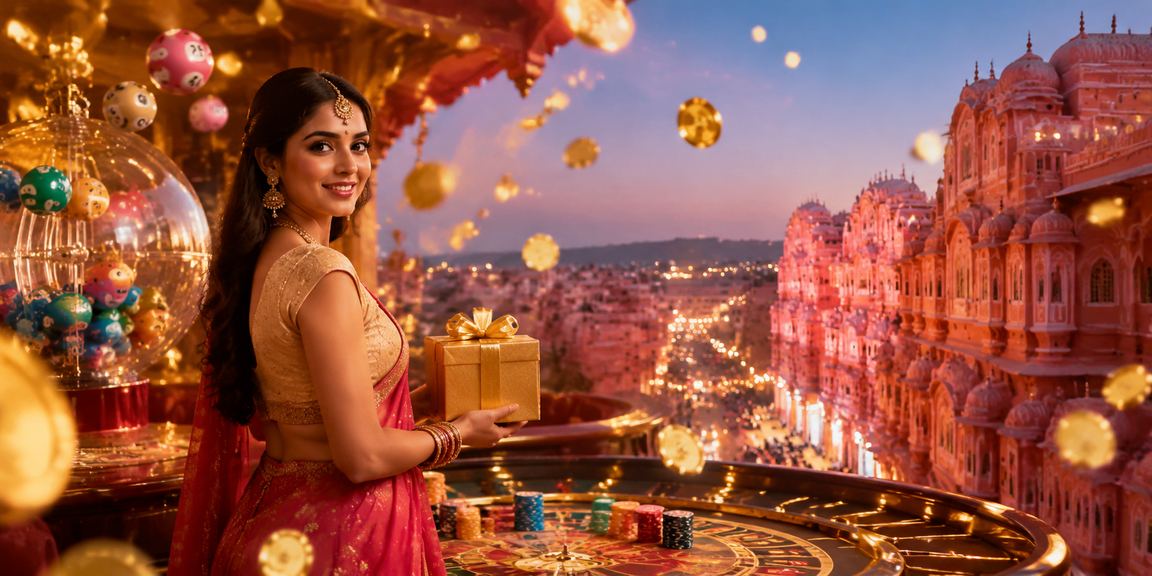 Player celebrating lottery win in Jaipur