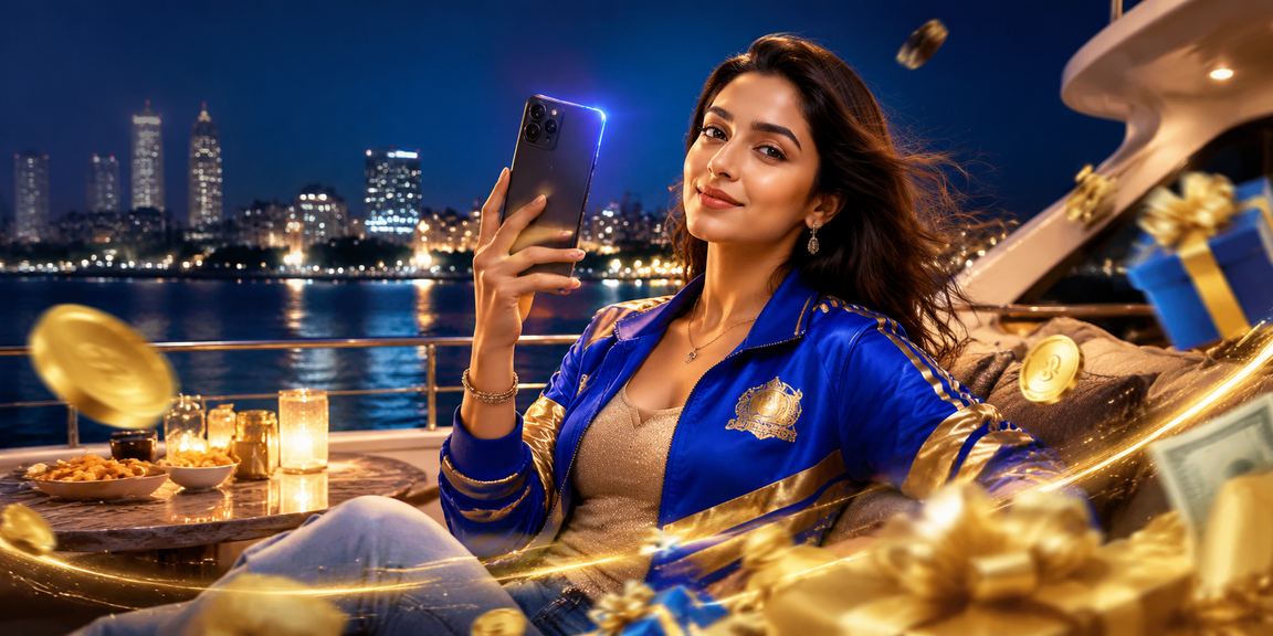 Mobile betting in Mumbai Bandra with blue and gold theme